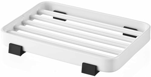 山崎実業(Yamazaki) ソープトレー ホワイト 約W11×D7.5×H1.2cm タワー tower 石鹸置き 6799