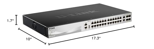Image of D-Link 30-Port Gigabit Ethernet Switch, Lite Layer 3 Stackable Managed, 24x Ports, 2X 10GBase-T, 4X 10G SFP+ Ports (DGS-3130-30TS)