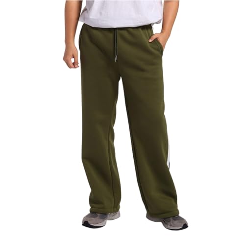 Baggy Men's Sweatpants Fleece Athletic Workout Cargo Casual Wide Leg Open Bottom Pant Joggers with Pockets Fall Pant2