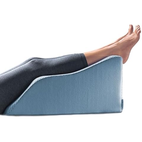 Lounge Doctor Elevating Leg Rest Wedge Pillow, Light Blue, Medium Cover