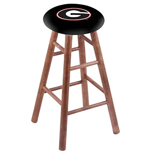 Holland Bar Stool Co. Maple Bar Stool in Medium Finish with Georgia G Seat by The