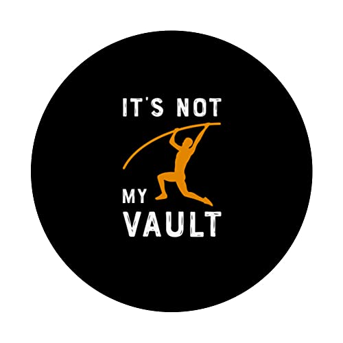 Pole Jumping I Athletics Design for Pole Vault Athlete PopSockets Swappable PopGrip, Black - Image 3