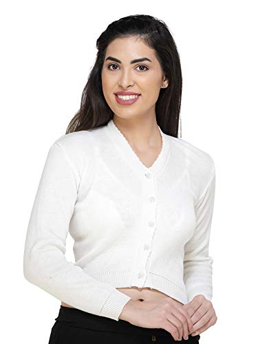 Image of Women Winter Wear V-Neck Full Sleeves Regular Fit Woollen Blouse