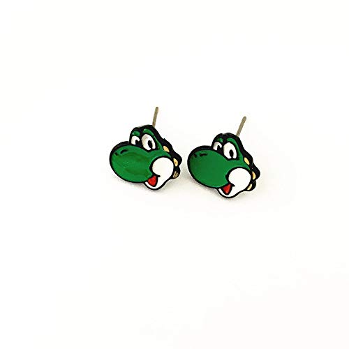 Wonderful Boutique Tv Movies Show Anime Cartoon Cosplay Jewelry Metal Supe Mario Yosi Stud Earrings Gifts For Woman Girl #TOP2