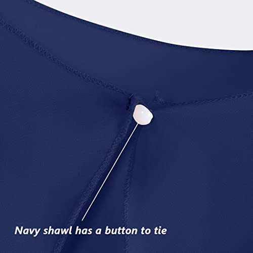 HEREAD Soft Chiffon Shrugs Shawls and Wraps for Evening Dresses Wedding Cape Cover Up Bridal Accessories for Brides and Women2