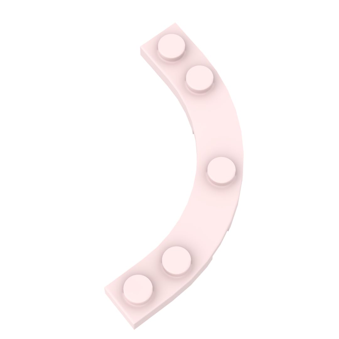 Gobricks Circular Plate 5X5 Curved Fillet Plate 10PCS Compatible with Lego GDS-90141 Classic Bulk Toy MOC Color:Light Pink 17