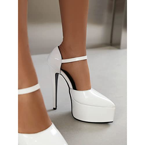 Roimaash Women Dressy Platform Pumps Stiletto High Heels Pointed Toe4