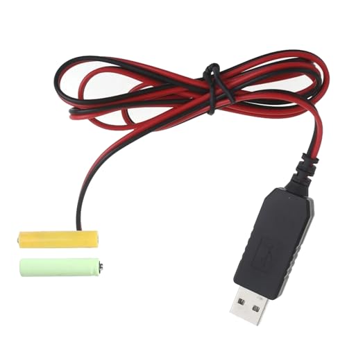 Batería AA/AAA - Adaptador USB de 5 V a 3 V | Cable de alimentación para luces LED, juguetes de control remoto, ventiladores pequeños, reemplaza fácilmente las pilas AA/AAA