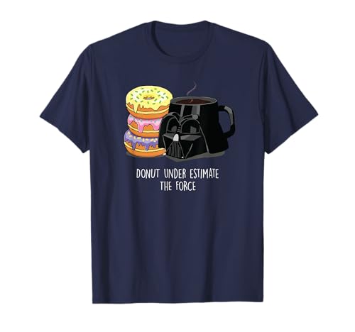 T-shirt Star Wars Darth Vader café et donuts pour homme en coton noir