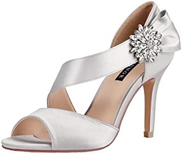 ERIJUNOR High Heel Party Sandals For Woman Open Toe Stiletto Bow ...