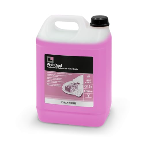 ERRECOM Pink Cool, Líquido para Radiador Rosa Concentrado, G12+, Anticongelante G12++ con Paquete inhibidor Si-Oat 100% silanizado, 5 litros