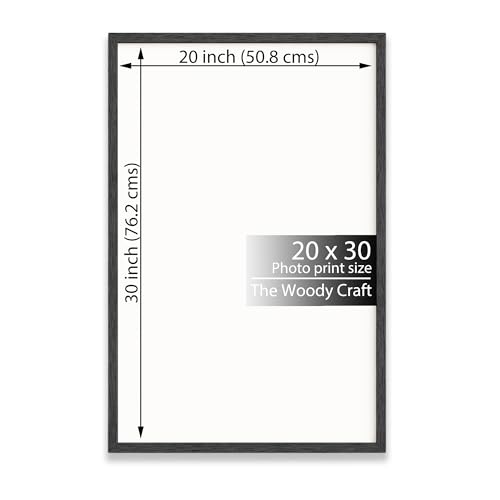 Image of Photo Frame 20 x 30 Inch | Black Photo Frame For Wall | Elegant Wall Frame | Wooden Photo Frame Crafted For Style | Modern Big Photo Frames For Wall | Ideal Hanging Photo Frames For Wall Decoration