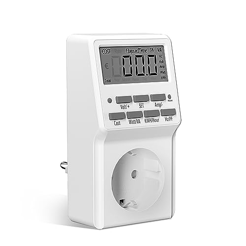 HBN Digitale Zeitschaltuhr Timer Steckdose mit 20 Schaltprogramme Wochenzeitschaltuhr für Innen, Countdown, Zufallsfunktion, Minutengenau, 16A / 3680W