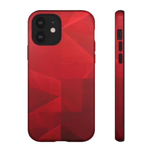Coque iPhone 12 rigide brillante protection rouge design