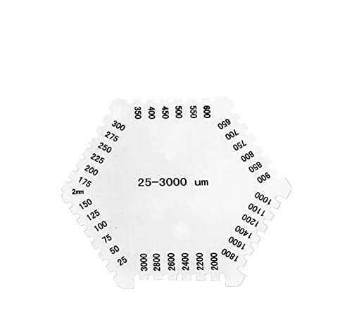 Calibrador de película húmeda acero inoxidable alta precisión miniatura 3