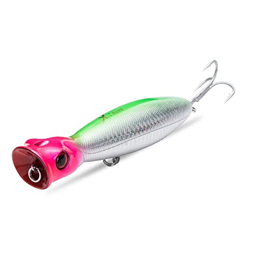 Kingdom Fishing Popper For Bass 130Mm 36G Fishing Tackle Poppers Vmc Treble Hooks Fishing Lures Saltwater Plugs Surf Fishing Offshore Hard Bait #TOP23