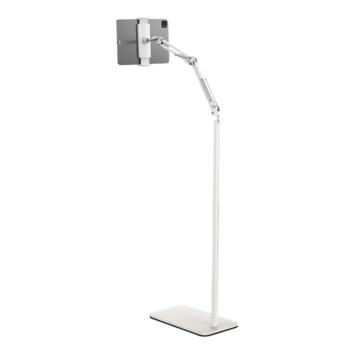 BKHsgDXJ Phone stand Gooseneck 59-inch for Bed with Hight Adjustable Flexible Arms for Standing Sitting Lying Down Use(White)