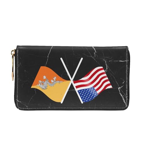 American And Bhutan Flag Wallet Card Bag3