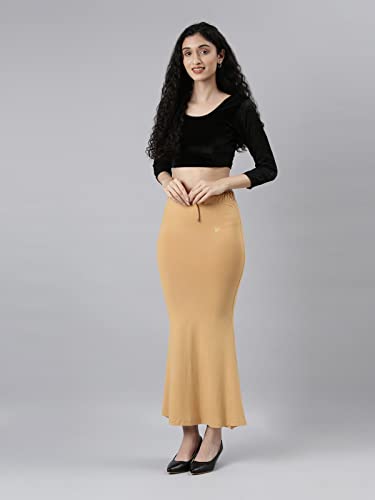 Image of TWIN BIRDS Saree Shapewear for Women | Super Soft Viscose Elastane Saree Petticoat Skirt | Stretchable & Comfortable SareeShaper