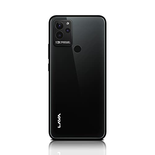 Image of Lava Blaze (Glass Black, 3GB RAM, 64GB Storage)| Premium Glass Back Design| 13 MP AI Triple Camera |Fingerprint Sensor| 5000 mAh Battery| Upto 6GB Expandable RAM
