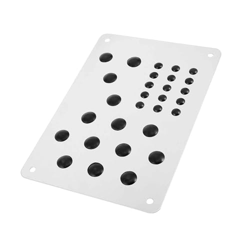 FUELHOOD フロアマット フロアマットフットヒールプレート PVC製 21.9x14.9cm シルバートーン 滑り止め フロアレストペダルパッド ペダルパッド 内装パーツ アクセサリー