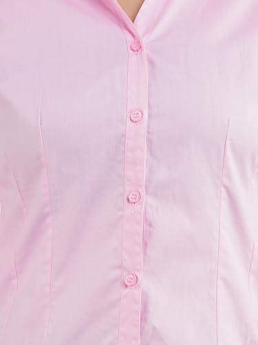 Image of Skyla Women's Cotton Rich Formal Shirt | 3 /4 Sleeve Office Wear | Regular Fit Business Casual Workwear