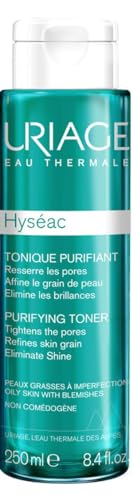 Uriage Hyseac Purifying Peeling Toner mit 2,9 % AHA und Pore Refiner Technologie – Verfeinert die Poren, entfernt Mitesser und gleicht das Hautbild aus – Kein Abspülen erforderlich – 250 ml