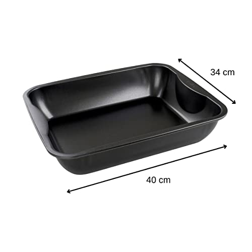Rustidera horno XXL Zenker de acero profundo para cocinar grandes piezas sin desbordar jugos 4