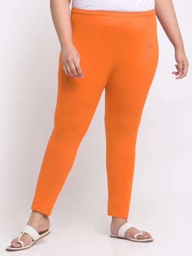 Image of Soft Cotton Ankle Lenght Solid Regular and Plus 35 Colours Leggings for Womens and Girls (Sizes :- M to 6XL)