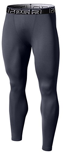 TSLA Men's Thermal Wintergear Compression Baselayer Pants Leggings Tights, Thermal Skin(yup21) - Dark