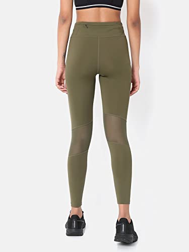 Image of CULT Women's Solid Polyester 4-Way Stretch, AbsoluteFit Training Tights, Moisture-Wicking, Leggings for Sports, Gym, Active Wear