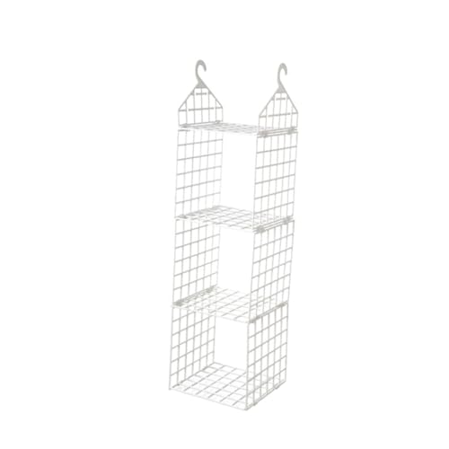 Unomor Closet Organizer Hanging Clothes Storage Cubes Foldable Clothes Rack Sweater Hanger Folding Hangers Collapsible Clothing Rack Coat Hangers Foldable Garment Rack Shelves White