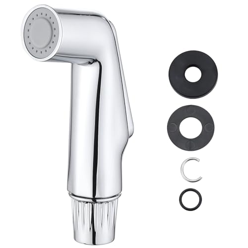 Hansengroyi Universal Sink Side Sprayer Head Chrome Kitchen Sink Faucet Sprayer Head ABS Plastic Polished Chrome Finish