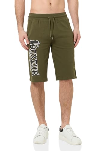 Short vert militaire Boxeur des Rues stretch avec cordon de serrage