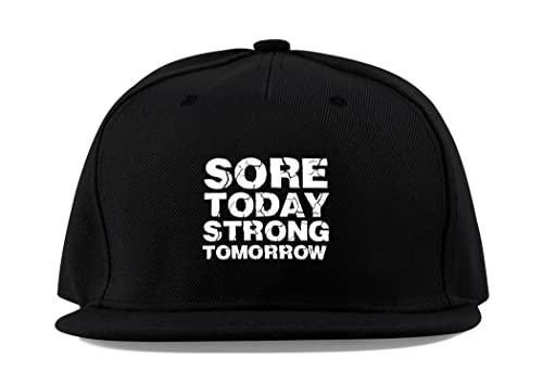 Casquette visière plate Sore Today en coton noir respirant et ajustable pour le sport