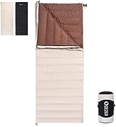 QEZER Down Sleeping Bag for Adults, 32°F Ultralight Wearable Sleeping Bag for Backpacking, Can Be...