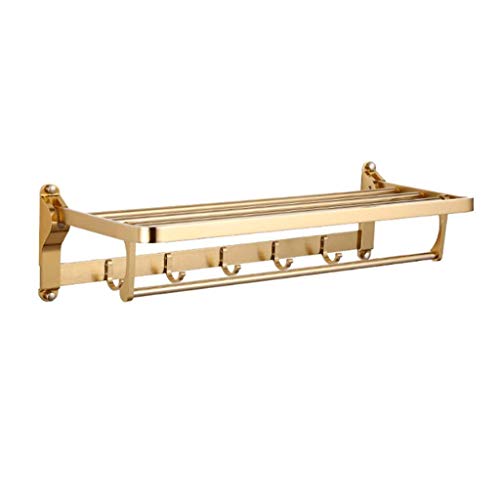 Porte-serviette double en laiton antique style rétro chic pour salle de bain