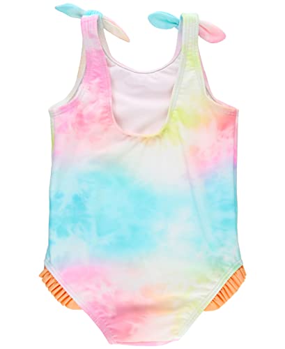 Image of RuffleButts Girls UPF50+ Sun Protection Tie Shoulder /Cross Back One Piece Swimsuit