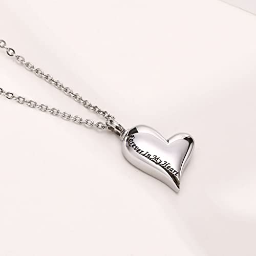 Vnox 4 Pcs Urn Necklace For Ashes - Memorial Cremation Jewelry For Ashes,Forever In My Heart Urn Locket For Ashes Stainless Steel Urn Pendant Keepsake Jewelry #TOP4