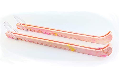 Guardog Centipede Style Ice Skate Blade Guards - Trim to Fit Most Figure Skates - Scented Tropical Fruit SWIRLZ