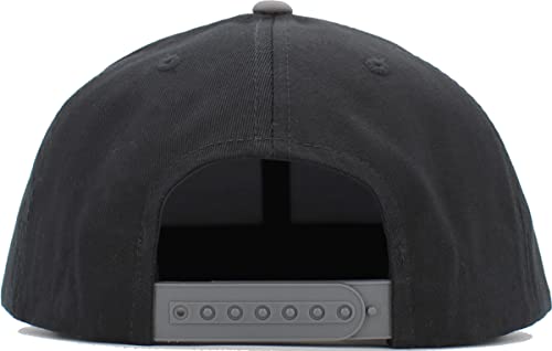 Image of KBETHOS Classic Snapback Hat Blank Cap Underbrim Cotton Wool Blend Flat Visor Adjustable Unisex