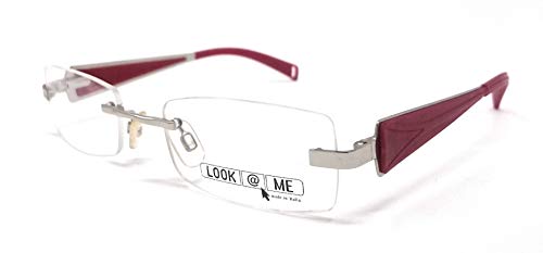 Gafas de vista unisex Look@me 6166 plata y rojo para el trabajo digital y la lectura diaria