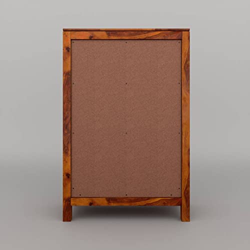Image of The Attic Multipurpose Cabinet for Bedroom, Living Room, Study, Bar | Solid Wood Bookshelf /Kitchen Cabinet | Honey Matte Finish