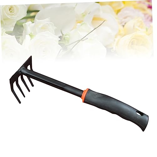 Rastrillo para suelo de jardín con mango de madera miniatura 5