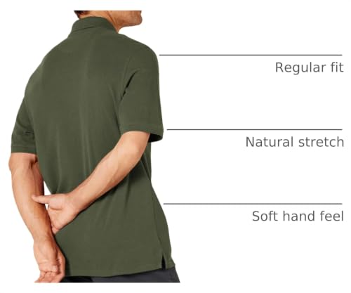 Image of Amazon Essentials Men's Regular-Fit Short Sleeve Cotton Pique Polo Shirt (Available in Big & Tall)