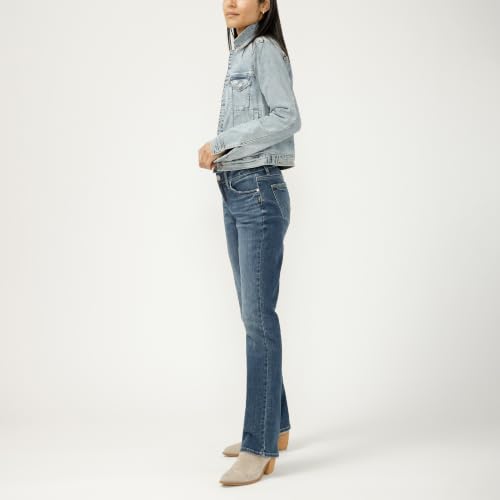 Image of Silver Jeans Co. Women's Elyse Mid Rise Comfort Fit Slim Bootcut Jeans