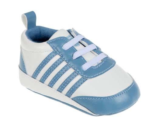K-Swiss Infant Shoe - Boys Athletic Crib Soft Bottom Baby Shoes - Sneakers and First Walking Shoes for Babies, Blue, 1