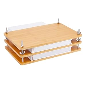 Dicosmetic Bambus Buchbinderpresse 3 Etagen Set
