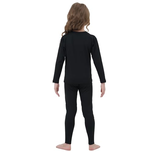 Girls Thermal Underwear Set Long Johns Fleece Lined Kids Base Layer Winter - image 8
