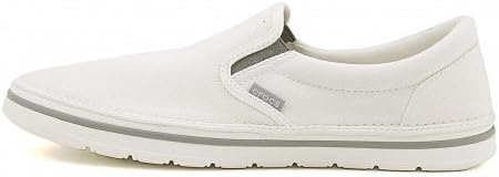 クロックス メンズ スリッポン スニーカー キャンバス ノーリン スリッポン 軽量 クッション性 カジュアル デイリー トラベル Norlin Slip On 1084 ホワイト ホワイト 28 0cm ローファー スリッポン Amazon